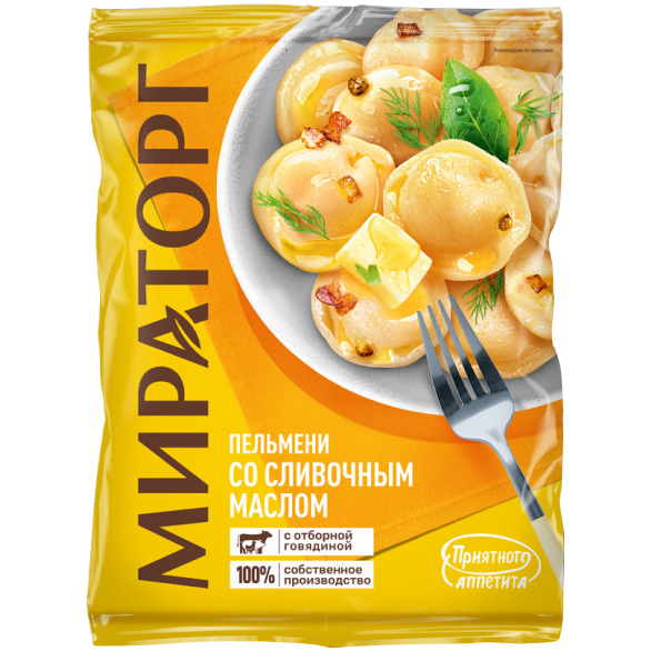 "МИРАТОРГ" пельмени со сливочным маслом 